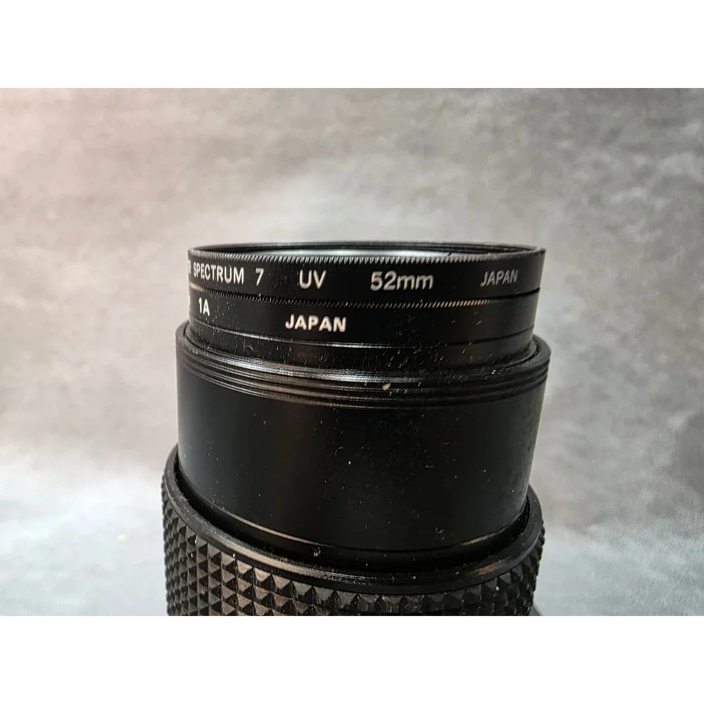 Ricoh XR-10 35mm SLR Film Camera with 75-200mm Macro Zoom Lens Black Vintage